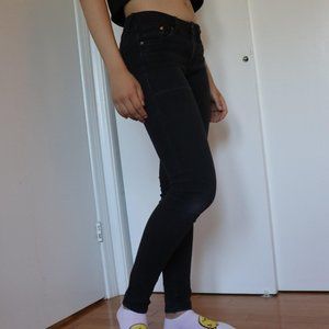 H&M black low waist skinny jeans